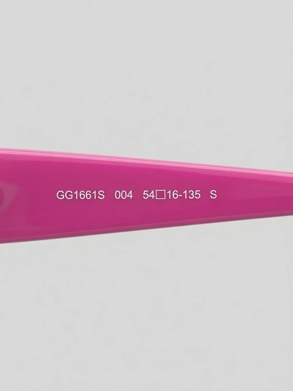 Gucci Hot Pink Rectangular Women's Sunglasses with Silver Logo Accents